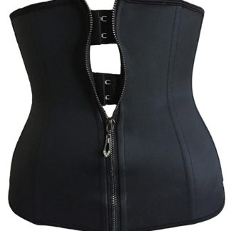 Waist trainer belt with zipper