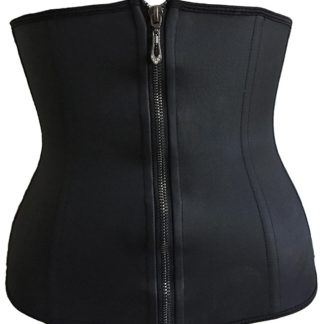 Waist trainer belt with zipper