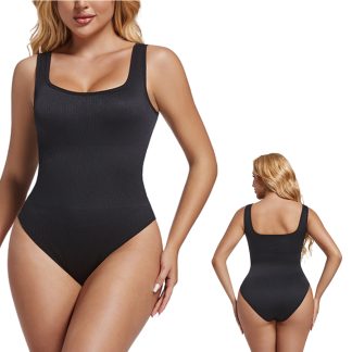 Women Bodysuits Sexy Ribbed Sleeveless Shapewear Tank Tops Bodysuits